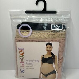 Joyspun Womens Maternity Panty 3 Pack Under Belly‎ Lace Waistband 3XL 22